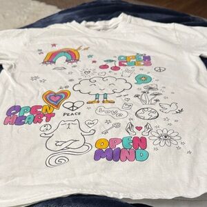 Gildan Kids T-Shirt with Colorful Peace Design